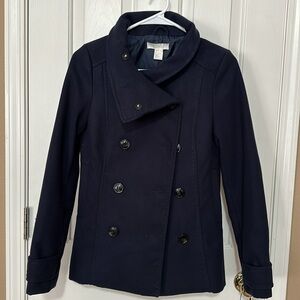 H&M Navy Peacoat NWOT